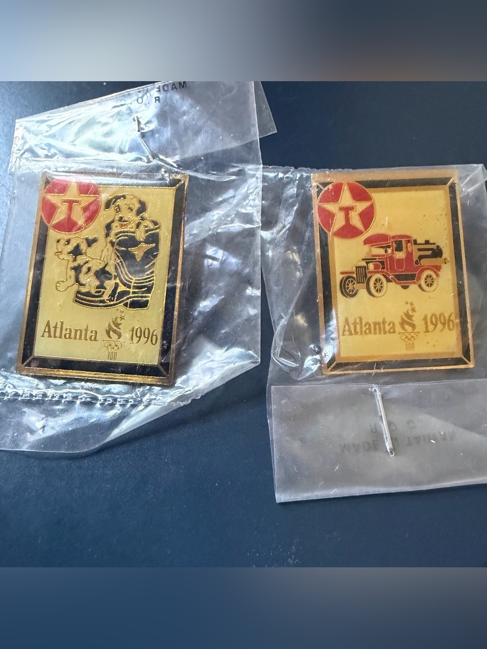 Vintage Atlanta 1996 Olympics Commemorative Enamel Pins - Texaco (2)